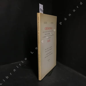 Cérémonial pour saluer d'éruption en éruption jusqu'à l'infracassable nuit la brèche absolue et la trajectoire du Marquis de Sade. Poème inédit de Gilbert Lely, préface de Henri Pastoureau, illustrations originales de Jorge Camacho et Jacques Hérold.