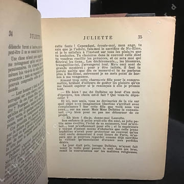 Histoire de Juliette. D. A. F, DE SADE