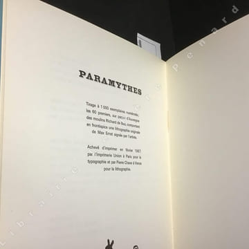 Paramythes. ERNST, Max - VALANCAY, Robert (Traduit de l'allemand par; avec le concours de l'auteur)