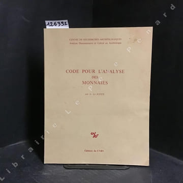 Code pour l'analyse des monnaies. LE RIDER, G.