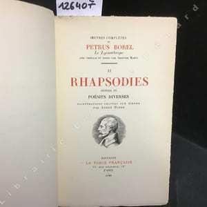 Oeuvres complètes de Petrus Borel, Le Lycanthrope. Tome II : Rhapsodies suivies de Poésies diverses