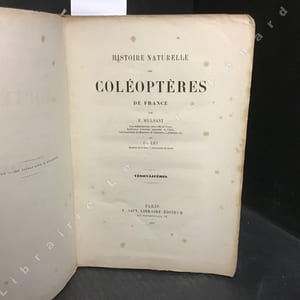Histoire naturelle des coléoptères de France. Vésiculifères.