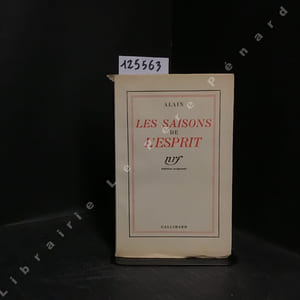Les saisons de l'esprit. Edition originale.
