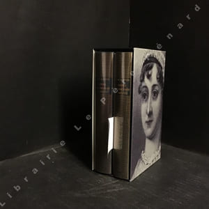 Oeuvres Romanesques Complètes. Tome I & II : Tome I : L'Abbaye de Northanger. Le Coeur et la Raison. Orgueil et préjugé. Appendices : Lady Susan, Les Watson. Oeuvres de Jeunesse : Amour et Amitié, Histoire de l'Angleterre. Introduction, Chronologie, Note sur la présente édition par Pierre Goubert, Notices et notes. Carte. -  Tome II :  Mansfield Park - Emma - Persuasion - Appendices - Serments d'amour, par Elizabeth Inchbald - Chapitre X du volume II de la première version de «Persuasion» - Sanditon - Correspondance