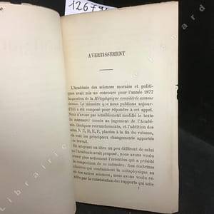 La métaphysique et ses rapports avec les autres sciences. Deuxième édition.