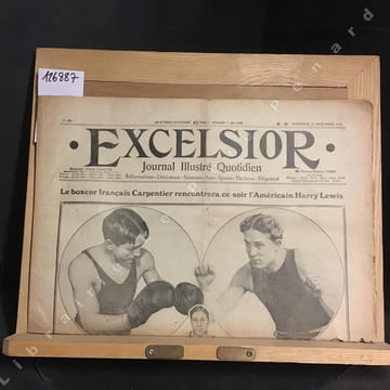Excelsior N° 393 : Le boxeur français Carpentier rencontrera ce soir l'Américain Harry Lewis . Excelsior - Journal Illustré Quotidien - Informations, ...