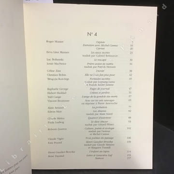 L'Autre N° 4 Eeva Liisa Manner, Les eaux mortes, traduit par Gabriel Rebourcet - Luc Boltanski, Le rescapé - Louis MacNeice, Prière avant de naître, ...