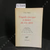 Trag&eacute;die classique et th&eacute;&acirc;tre du XIXe si&egrave;cle. Extraits des cours de Louis Jouvet au conservatoire (1939-1940). . JOUVET, Louis