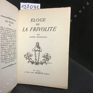 Eloge de la frivolité