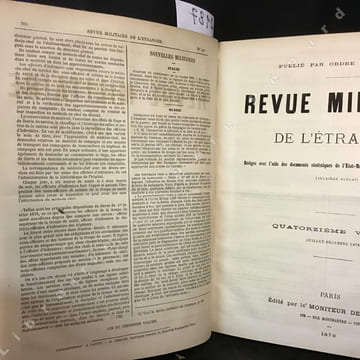 Revue Militaire de l’étranger : N° 395 à 435 (Du 23 mars au 28 décembre 1878). Revue Militaire de l’étranger - (Rédigée avec l’aide des documents ...