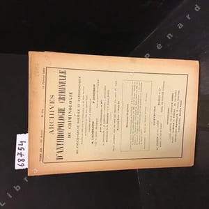 Archives d'Anthropologie Criminelle, de Médecine Légale et de Psychologie normale et pathologique - N° 134 de 1905 Mémoires Originaux : L'Affaire Galtié (L'empoisonneuse de Saint-Clar) : I. L'acte d'accusation. II. Rapport des experts-chimistes (Dr Blarez, Deniges et Lande). III. Rapport sur l'état mental de Rachel Galtié (Dr Anglade, Pitres et Régis) - Impressions d'audience - La comdamnation - Détails rétrospectifs (avec un portrait et un autographe de Rachel Galtié)