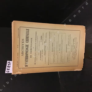 Archives d'Anthropologie Criminelle, de Médecine Légale et de Psychologie normale et pathologique Mémoires Originaux : Métissage, dégénérescence et crime (Nina-Rodrigues) - Le détenu dans ses relations intra et extra-muros (Geôlard) Notes et observations médico-légales : Un assassin de treize ans (A.-A. G.)  Revue critique : Chaussier et les antécédents parlementaires de la loi Cruppi sur la réforme des expertises médico-légales (A. Lacassagne et H. Chartier)