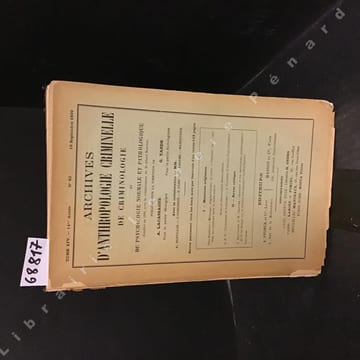 Archives d'Anthropologie Criminelle, de Médecine Légale et de Psychologie normale et pathologique Mémoires Originaux : Métissage, dégénérescence et ...