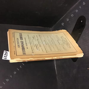 Archives d'Anthropologie Criminelle, de Médecine Légale et de Psychologie normale et pathologique Mémoires Originaux : Métissage, dégénérescence et crime (Nina-Rodrigues) - Le détenu dans ses relations intra et extra-muros (Geôlard) Notes et observations médico-légales : Un assassin de treize ans (A.-A. G.)  Revue critique : Chaussier et les antécédents parlementaires de la loi Cruppi sur la réforme des expertises médico-légales (A. Lacassagne et H. Chartier)