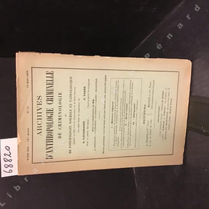 Archives d'Anthropologie Criminelle, de Médecine Légale et de Psychologie normale et pathologique Mémoires Originaux : Evolution de la peine (J. Makarewicz, professeur à l'Université de Cracovie) - Recherches statistiques sur le développement physique des délinquants (J. Marty) Notes et observations médico-légales : Un cas de suicide par strangulation (1 fig.) (Dr. Paul Hervé (du Mans)) - Examen médico-légal et autopsie dans un cas de mort produite par la foudre Revue critique : Monsieur Simple (Dr. Max-Simon) - Affaire Laporte : conclusions de l'avocat général ; arrêt de la cour (planche) ; acquittement du Dr. Laporte (A. Lacassagne) Bibliographie