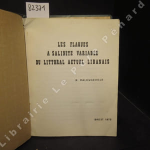 Les flaques à salinite variable du littoral actuel libanais