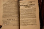 Moniteur des Communes. 1870. 19 année ( du N° 1 de janvier 1870 au N° 36 de septembre 1870  reliés en 1 volume ). Ministère de l'Intérieur