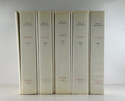 Théâtre de Henry de Montherlant. En 5 volumes (sur vélin d'Arches, avec suite). I La reine morte -  Malatesta - Pasiphaé. II L'exil - Brocéliande - Don Juan. III Fils de personne - Demain il fera jour - Celles qu'on prend dans ses bras - Un incompris. IV Le maître de Santiago - La ville dont le prince est un enfant - Port-Royal. V Le Cardinal d'Espagne - La guerre civile. par Henri de Montherlant - Lithographies originales de Paul Aizpiri, Jean-Denis Malclès, Arbas, Noé Canjura, Chapelain-Midy.  - Image 1