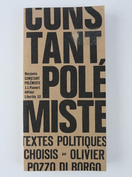 Benjamin Constant polémiste.. Benjamin Constant