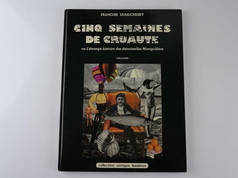 Cinq semaines de cruauté ou L'étrange histoire des demoiselles Montgolfière -collages. François Dumuchesky