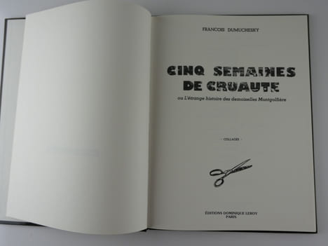 Cinq semaines de cruauté ou L'étrange histoire des demoiselles Montgolfière -collages. François Dumuchesky