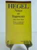 Notes et fragments. Iéna 1803-1806. Texte, traduction et commentaire. HEGEL