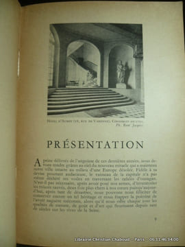 Pierres précieuses de Paris. Demeures historiques. Brochure réalisée à l'occasion de l'Exposition du Musée des Arts Décoratifs. Nov.-déc. 1945 . René ...