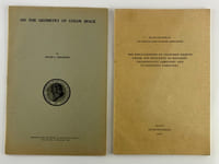 (THEORIE des COULEURS) A color notation. An illustrated system defining all colors and their measured scales of Hue, Value, and Chroma. 11th edition. Accompanied by folding supplement with chart and 2x26 + 1x8 Munsell color chips (all present) in envelope, rarely found complete.