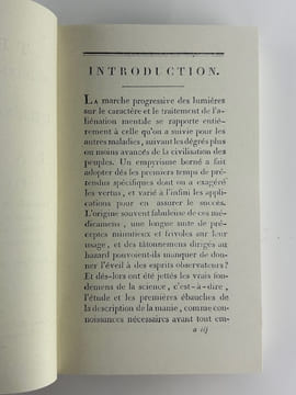 Traité médico-philosophique sur l'aliénation mentale, ou la manie. Reprint de l'édition de 1909. Ph. Pinel