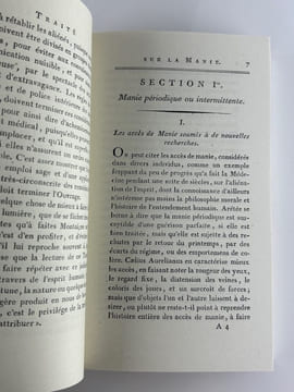 Traité médico-philosophique sur l'aliénation mentale, ou la manie. Reprint de l'édition de 1909. Ph. Pinel