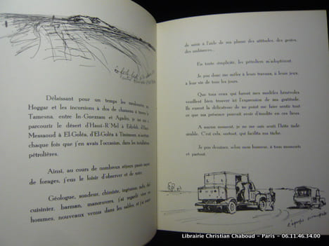 Pétroliers du Sahara. Suite de dessins.. Charles Brouty