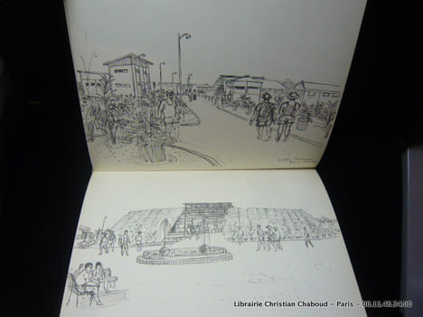 Pétroliers du Sahara. Suite de dessins.. Charles Brouty