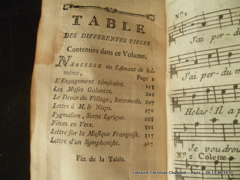Théâtre et poésie. Narcisse ou l'amant de lui-même - L'engagement téméraire - Les muses galantes - Le devin du village, intermède - Lettre à Monsieur ...