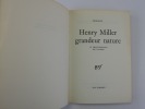Henry Miller grandeur nature. BRASSAI