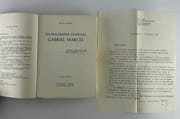 Un philosophe itinérant Gabriel Marcel. Exemplaire augmenté d'un envoi autographe signé, d'une lettre tapuscrite également signée par l'auteur et sur feuillet volant, quelques lignes d'analyse graphologique. par Marie-Madelaine Davy - Image 2