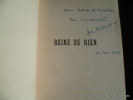 Reine de rien. Geneviève de Louvencourt. Envoi de l'auteur