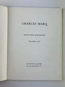 Charles Marq. Peintures récentes. Catalogue d'exposition Novembre 1976 par Charles Marq. Texte de François Chapon. - Image 2
