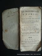 Le provincial à Paris ou état actuel de Paris; ouvrage indispensable à ceux qui veulent connoître & parcourir Paris, fans faire aucune question. En quatre volumes in-24. Quartier du Louvre. (seul) par Sans mention d'auteur - Image 1