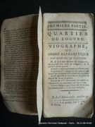 Le provincial à Paris ou état actuel de Paris; ouvrage indispensable à ceux qui veulent connoître & parcourir Paris, fans faire aucune question. En quatre volumes in-24. Quartier du Louvre. (seul) par Sans mention d'auteur - Image 2