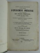 D'une cause fréquente et peu connue d'épuisement prématuré. Traité pratique des pertes séminales, à l'usage des gens du monde, contenant les causes, les symptômes, la marche et le traitement de cette grave maladie; précédé de considérations générales sur l'éducation de la jeunesse, sur la génération dans l'espèce humaine et sur les problèmes de la population et du mariage Suivi d'un choix d'observations de guérison.  7e éd. par Jozan EM Dr. - Image 2