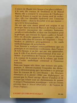 Claude Lévi-Strauss ou la passion de l'inceste. Introduction au structuralisme.. Yvan Simonis
