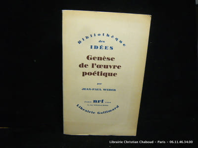 Genèse de l'oeuvre poétique