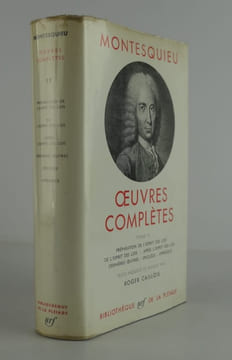 Oeuvres complètes, en 2 volumes. Tome I. Discours et Mémoires. Oeuvres académiques. oeuvres littéraires. Portraits politiques. Voyages. Mes pensées ...