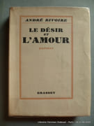 Le désir et l'amour. Poèmes. Vélin pur fil, N°III/VI. par André Rivoire - Image 1