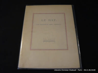 LE RAT. Exemplaire sur Japon. Envoi de l'auteur.