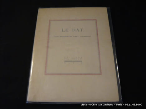 LE RAT. Exemplaire sur Japon. Envoi de l'auteur.. Abel Hermant