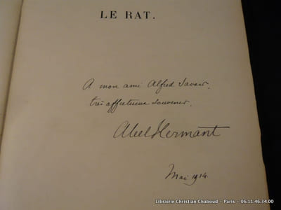LE RAT. Exemplaire sur Japon. Envoi de l'auteur.