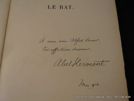 LE RAT. Exemplaire sur Japon. Envoi de l'auteur.. Abel Hermant