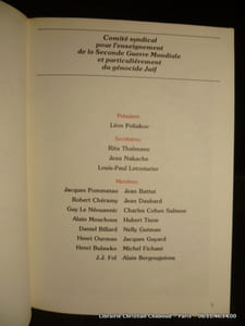 Génocide juif et enseignement.