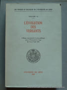 L'évolution des versants. Cartographie géomorphologique. Dynamique fluviale. Volume I. Colloque international de géomorphologie tenu à l'Université de Liège du 8 au 13 juin 1966 par Collectif. Les Congrès et Colloques de l 'Université de Liège